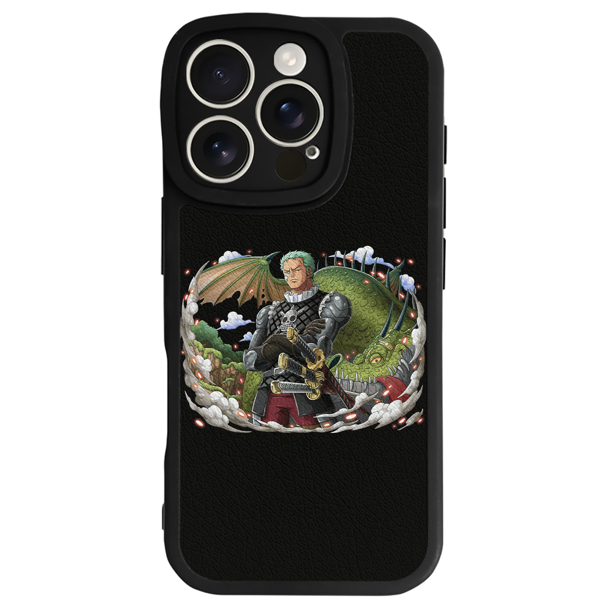 （画像用） ワンピース ロロノア・ゾロ ONE PIECE Roronoa Zoro 【iPhone 16シリーズ対応】シリコンスマホケース（レザー調） 材質：シリコン